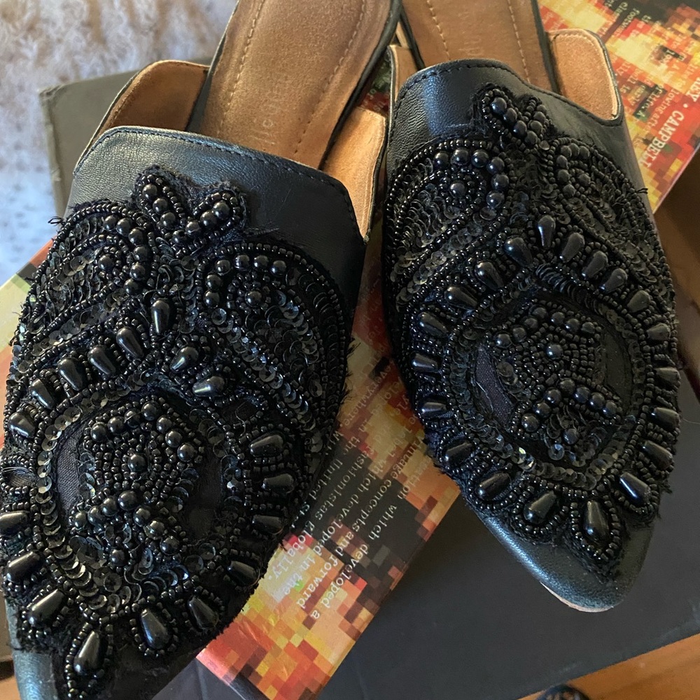 Jeffrey Campbell embellished mules